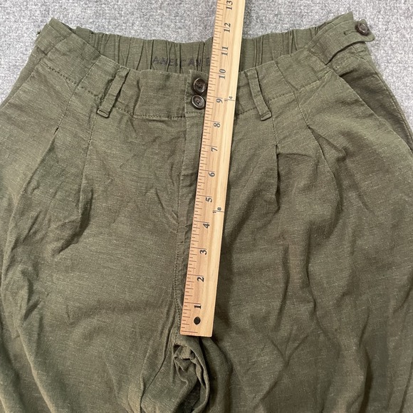 American Eagle Pleated Pants Womens 00 Reg Green Wide Leg Baggy Trousers Street - Picture 8 of 13